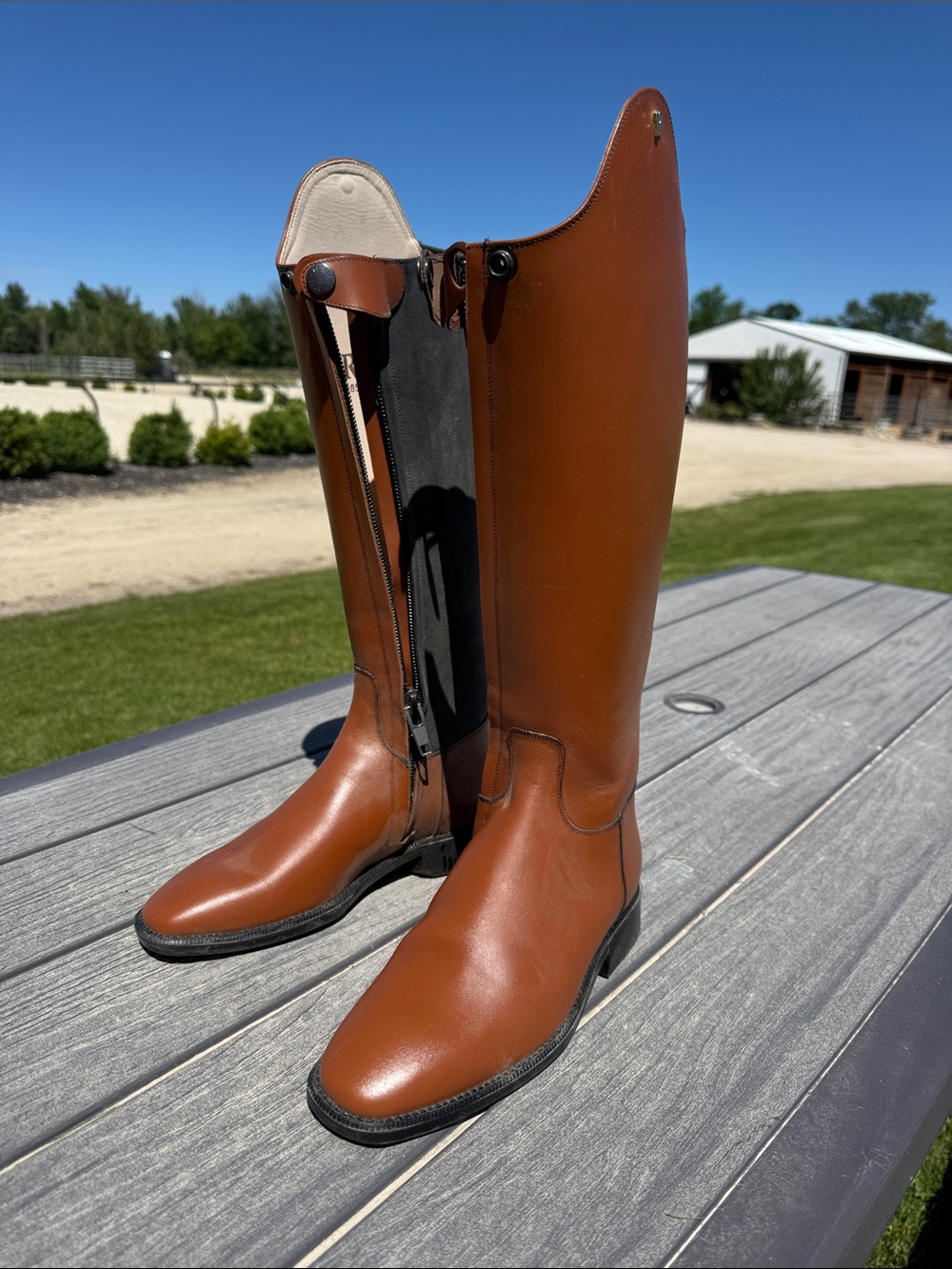 Petrie Leather Tall Equestrian Zip Boots